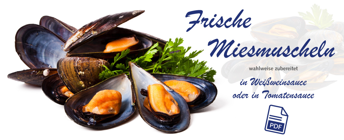 Frische Miesmuscheln